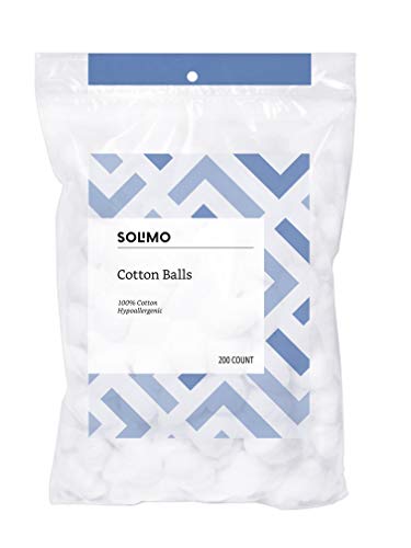 Basics Cotton Balls, 600 Count (3 Packs of 200) (Previously Solimo)